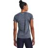 imageUnder Armour Womens Tech VNeck Twist ShortSleeve TShirt045 Downpour Gray  Harbor Blue  Metallic Silver