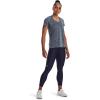 imageUnder Armour Womens Tech VNeck Twist ShortSleeve TShirt045 Downpour Gray  Harbor Blue  Metallic Silver