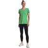 imageUnder Armour Womens Tech VNeck Twist ShortSleeve TShirt328 Extreme Green  Phosphor Green  Metallic Silver