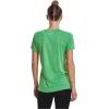 imageUnder Armour Womens Tech VNeck Twist ShortSleeve TShirt328 Extreme Green  Phosphor Green  Metallic Silver
