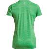 imageUnder Armour Womens Tech VNeck Twist ShortSleeve TShirt328 Extreme Green  Phosphor Green  Metallic Silver