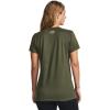 imageUnder Armour Womens Tech VNeck Twist ShortSleeve TShirt390 Marine Od Green   Metallic Silver