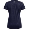 imageUnder Armour Womens Tech VNeck Twist ShortSleeve TShirt411 Midnight Navy  Cadet  Metallic Silver