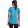 imageUnder Armour Womens Tech VNeck Twist ShortSleeve TShirt422 Capri  Fuse Teal  Metallic Silver