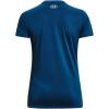 imageUnder Armour Womens Tech VNeck Twist ShortSleeve TShirt426 Varsity Blue   Metallic Silver