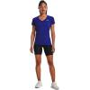imageUnder Armour Womens Tech VNeck Twist ShortSleeve TShirt456 Bauhaus Blue  Versa Blue  Metallic Silver