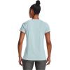 imageUnder Armour Womens Tech VNeck Twist ShortSleeve TShirt469 Fuse Teal  White  Metallic Silver