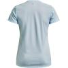 imageUnder Armour Womens Tech VNeck Twist ShortSleeve TShirt469 Fuse Teal  White  Metallic Silver