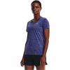 imageUnder Armour Womens Tech VNeck Twist ShortSleeve TShirt471 Sonar Blue  Baja Blue  Metallic Silver