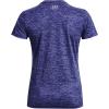imageUnder Armour Womens Tech VNeck Twist ShortSleeve TShirt471 Sonar Blue  Baja Blue  Metallic Silver