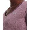 imageUnder Armour Womens Tech VNeck Twist ShortSleeve TShirt501 Misty Purple  White  Metallic Silver