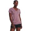 imageUnder Armour Womens Tech VNeck Twist ShortSleeve TShirt501 Misty Purple  White  Metallic Silver