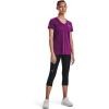 imageUnder Armour Womens Tech VNeck Twist ShortSleeve TShirt514 Rivalry  Strobe  Metallic Silver