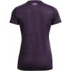 imageUnder Armour Womens Tech VNeck Twist ShortSleeve TShirt544 Tux Purple  Retro Purple  Metallic Silver