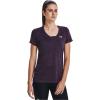 imageUnder Armour Womens Tech VNeck Twist ShortSleeve TShirt544 Tux Purple  Retro Purple  Metallic Silver