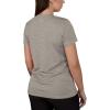 imageUnder Armour Womens Tech VNeck Twist ShortSleeve TShirt558 Tin  Ghost Gray  Metallic Silver