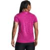 imageUnder Armour Womens Tech VNeck Twist ShortSleeve TShirt573 Mystic Magenta  Rebel Pink  Metallic Silver