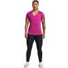 imageUnder Armour Womens Tech VNeck Twist ShortSleeve TShirt573 Mystic Magenta  Rebel Pink  Metallic Silver