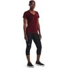 imageUnder Armour Womens Tech VNeck Twist ShortSleeve TShirt601 Dark Maroon  Cordova Red  Metallic Silver