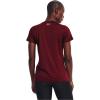 imageUnder Armour Womens Tech VNeck Twist ShortSleeve TShirt601 Dark Maroon  Cordova Red  Metallic Silver