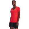 imageUnder Armour Womens Tech VNeck Twist ShortSleeve TShirt629 Beta  Pomegranate  Metallic Silver