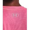 imageUnder Armour Womens Tech VNeck Twist ShortSleeve TShirt643 Pink Punk  White  Metallic Silver