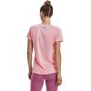 imageUnder Armour Womens Tech VNeck Twist ShortSleeve TShirt647 Prime Pink   Metallic Silver