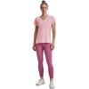 imageUnder Armour Womens Tech VNeck Twist ShortSleeve TShirt647 Prime Pink   Metallic Silver