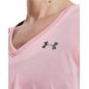 imageUnder Armour Womens Tech VNeck Twist ShortSleeve TShirt647 Prime Pink   Metallic Silver
