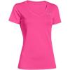 imageUnder Armour Womens Tech VNeck Twist ShortSleeve TShirt652 Rebel Pink   Metallic Silver
