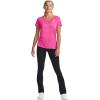 imageUnder Armour Womens Tech VNeck Twist ShortSleeve TShirt657 Rebel Pink   Metallic Silver