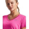 imageUnder Armour Womens Tech VNeck Twist ShortSleeve TShirt657 Rebel Pink   Metallic Silver