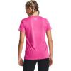 imageUnder Armour Womens Tech VNeck Twist ShortSleeve TShirt657 Rebel Pink   Metallic Silver
