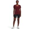 imageUnder Armour Womens Tech VNeck Twist ShortSleeve TShirt690 Chestnut Red  Radio Red  Metallic Silver