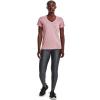 imageUnder Armour Womens Tech VNeck Twist ShortSleeve TShirt700 Pink Elixir  White  Metallic Silver