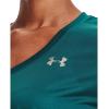 imageUnder Armour Womens Tech VNeck Twist ShortSleeve TShirt716 Tourmaline Teal   Metallic Silver