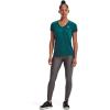 imageUnder Armour Womens Tech VNeck Twist ShortSleeve TShirt716 Tourmaline Teal   Metallic Silver