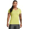 imageUnder Armour Womens Tech VNeck Twist ShortSleeve TShirt743 Lime Yellow  White  Metallic Silver