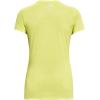 imageUnder Armour Womens Tech VNeck Twist ShortSleeve TShirt743 Lime Yellow  White  Metallic Silver