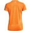 imageUnder Armour Womens Tech VNeck Twist ShortSleeve TShirt799 Starfruit  Orange Blast  Metallic Silver