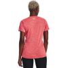 imageUnder Armour Womens Tech VNeck Twist ShortSleeve TShirt849 Calypso  Blitz Red  Metallic Silver
