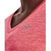 imageUnder Armour Womens Tech VNeck Twist ShortSleeve TShirt849 Calypso  Blitz Red  Metallic Silver
