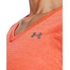 imageUnder Armour Womens Tech VNeck Twist ShortSleeve TShirt879 After Burn  White  Metallic Silver