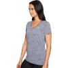 imageUnder Armour Womens Tech VNeck Twist ShortSleeve TShirtAcademy Metallic Silver