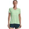 imageUnder Armour Womens Tech VNeck Twist ShortSleeve TShirtAqua Foam 335Metallic Silver