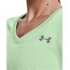 imageUnder Armour Womens Tech VNeck Twist ShortSleeve TShirtAqua Foam 335Metallic Silver