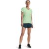 imageUnder Armour Womens Tech VNeck Twist ShortSleeve TShirtAqua Foam 335Metallic Silver