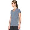 imageUnder Armour Womens Tech VNeck Twist ShortSleeve TShirtAurora Purple Metallic Silver