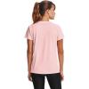 imageUnder Armour Womens Tech VNeck Twist ShortSleeve TShirtBeta Tint 658Metallic Silver