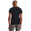 imageUnder Armour Womens Tech VNeck Twist ShortSleeve TShirtBlack Metallic Silver